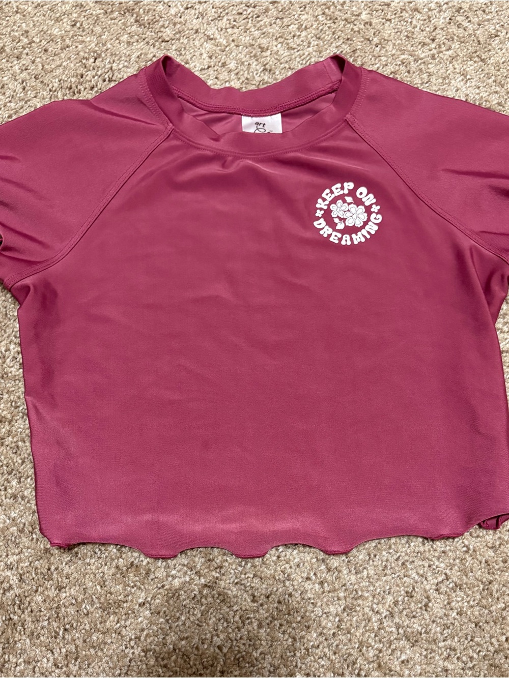 art class Berry Pink "Keep On Dreaming" Short Sleeve Rashguard
